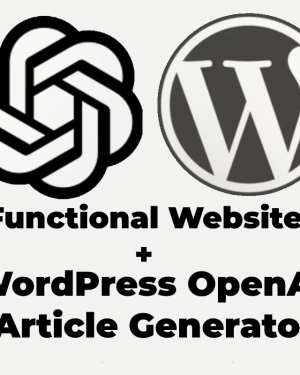 Functional WordPress Website + WORDPRESS OPENAI ARTICLE GENERATOR